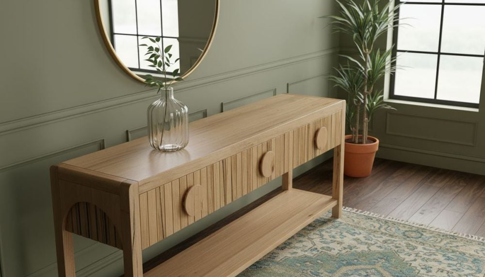 Ripple 1825 Hall Table - 3 Drawer - Messmate