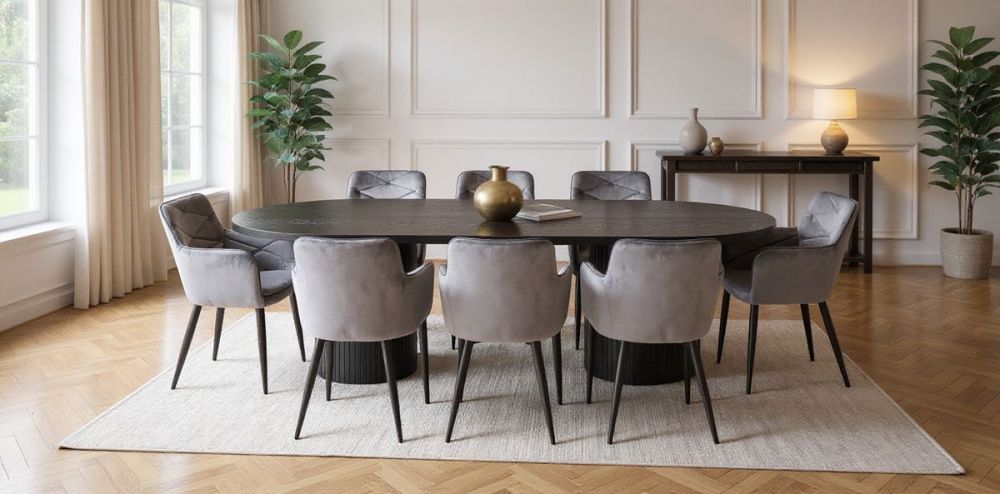 Ripple 2400 Dining Table - Black