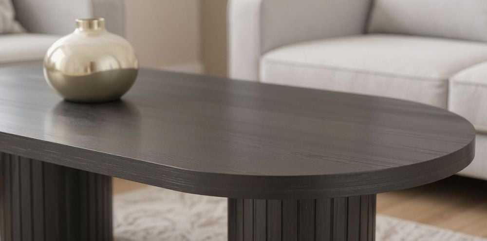 Ripple 1400 Oval Coffee Table - 2255 - Black