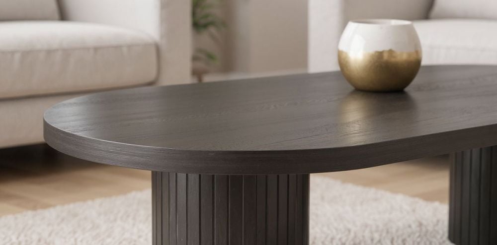 Ripple 1400 Oval Coffee Table - 2255 - Black
