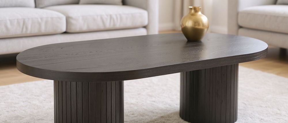 Ripple 1400 Oval Coffee Table - 2255 - Black
