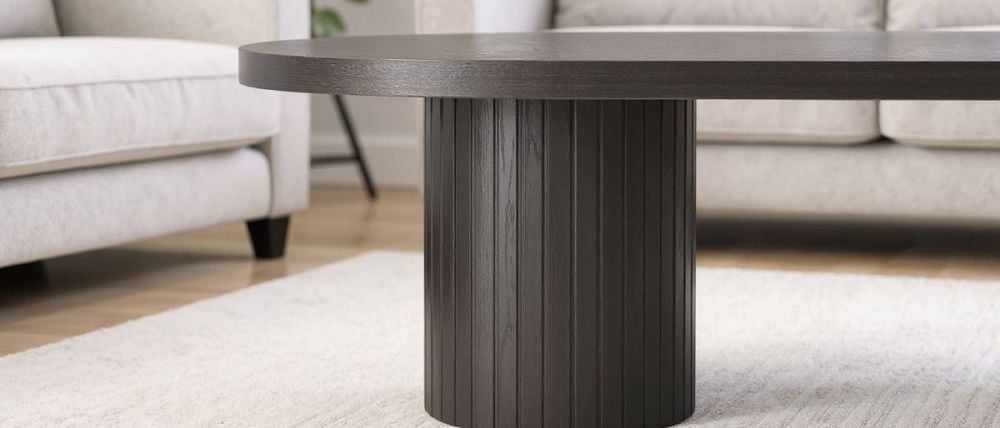 Ripple 1400 Oval Coffee Table - 2255 - Black