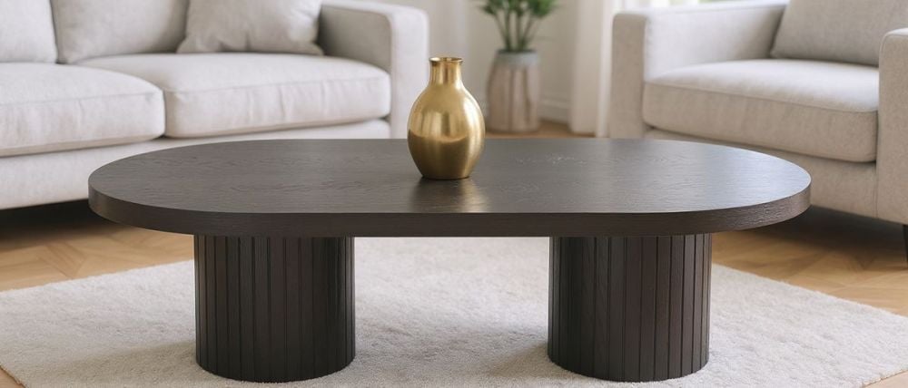 Ripple 1400 Oval Coffee Table - 2255 - Black
