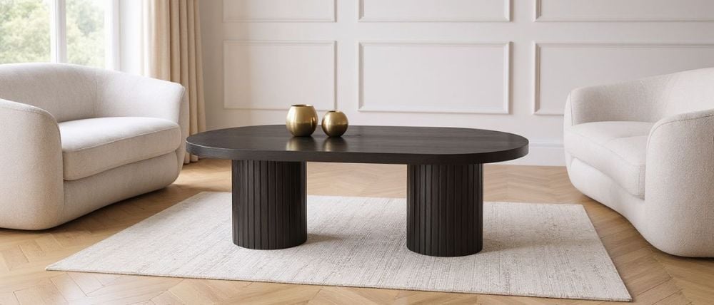 Ripple 1400 Oval Coffee Table - 2255 - Black