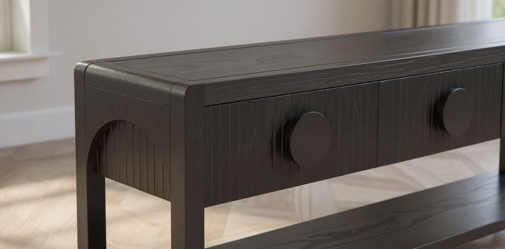 Ripple 1825 Hall Table - 3 Drw - 2255 - Black