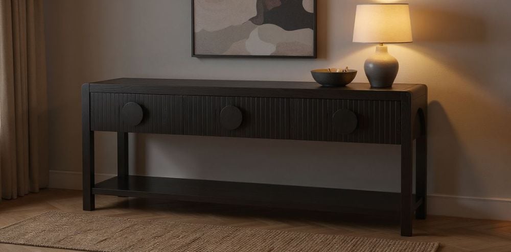 Ripple 1825 Hall Table - 3 Drw - 2255 - Black