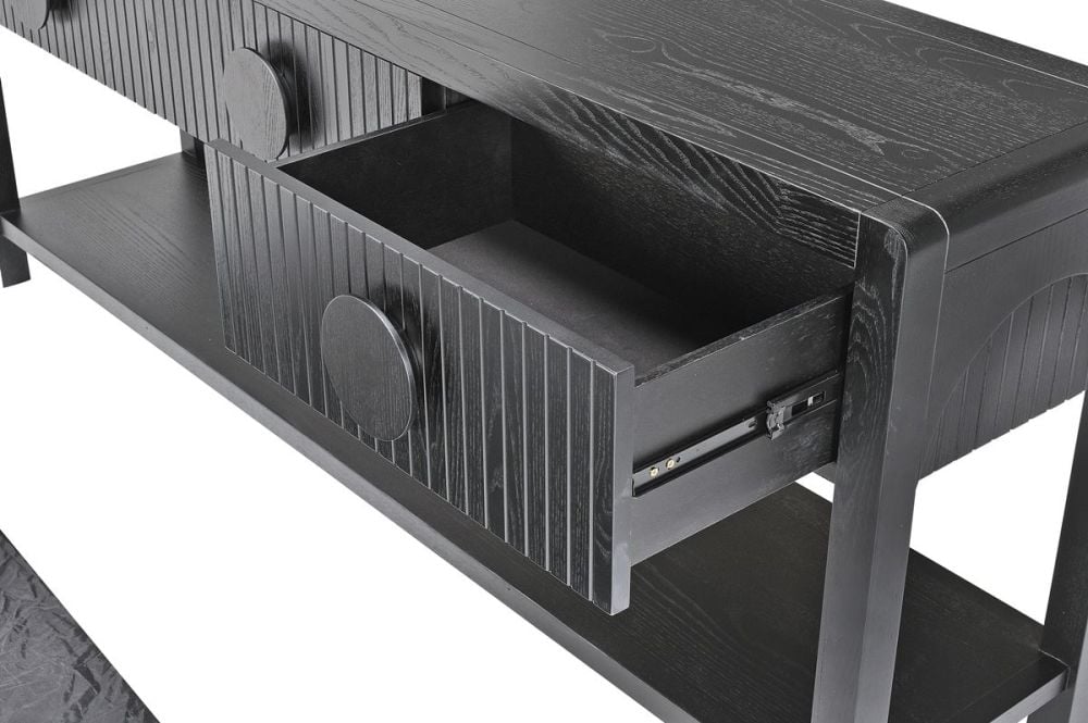 Ripple 1825 Hall Table - 3 Drw - 2255 - Black