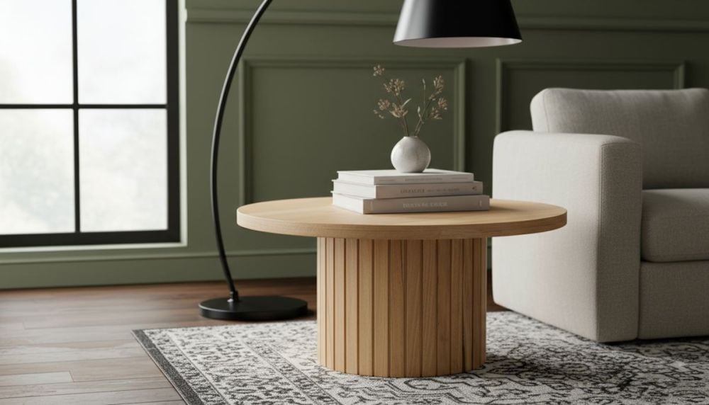 Ripple 900 Round Coffee Table - Messmate