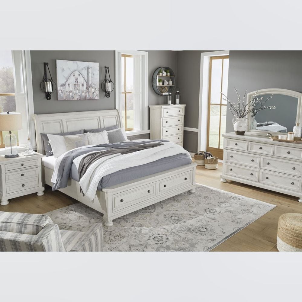 Robbinsdale King Bed With Under Drawers