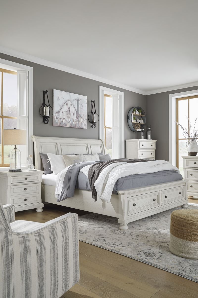 Robbinsdale King Bed With Under Drawers