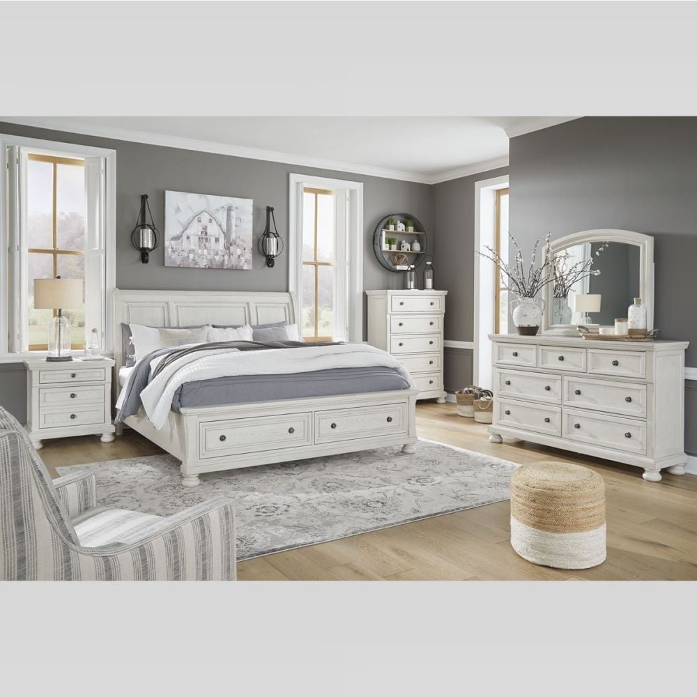 Robbinsdale 7 Drawer Dressing Table & Mirror