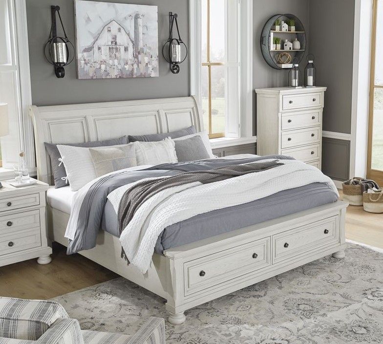 Robbinsdale King Bed With Under Drawers
