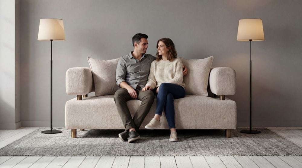 Santorini 3 + 2 Seater Sofa Suite - Latte