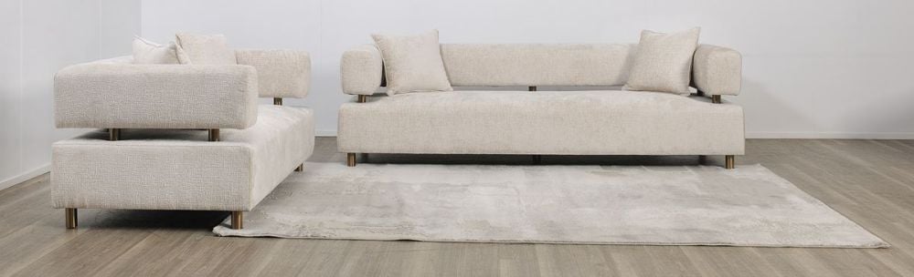 Santorini 3 + 2 Seater Sofa Suite - Latte