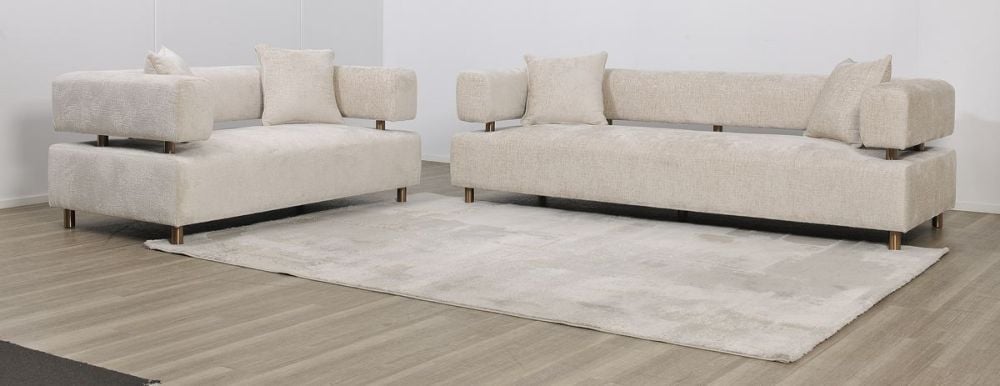 Santorini 3 + 2 Seater Sofa Suite - Latte