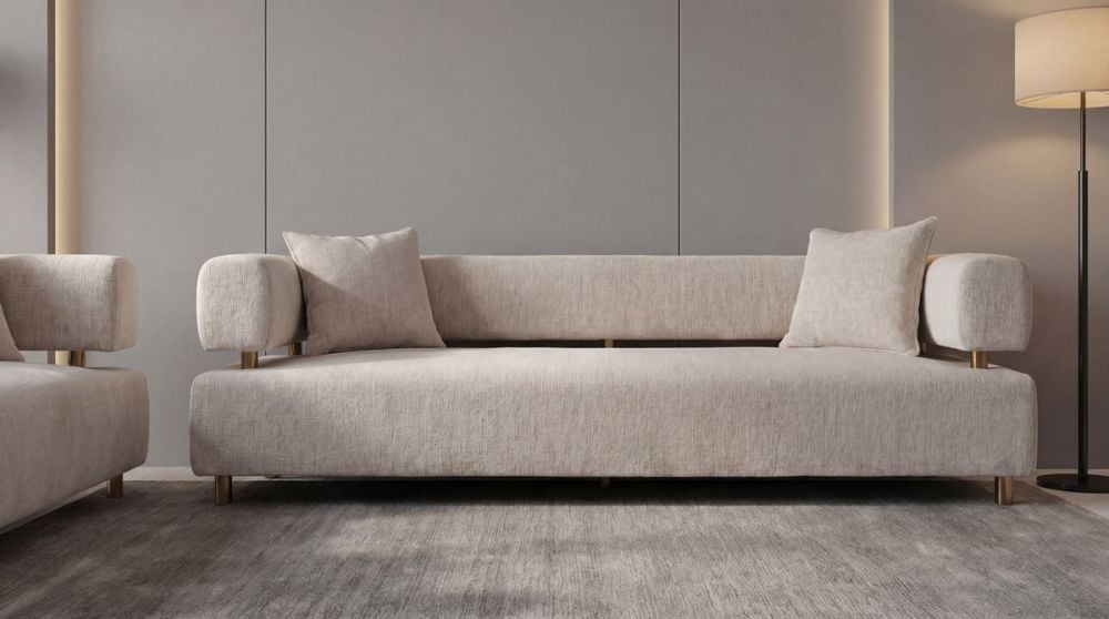 Santorini 3 + 2 Seater Sofa Suite - Latte