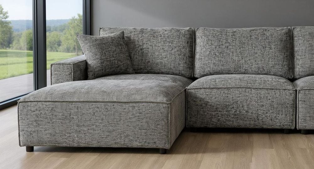 Urban 3 Seater Chaise Sofa - Licorice