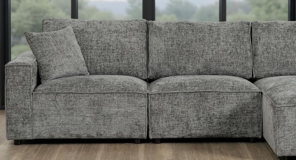Urban 3 Seater Chaise Sofa - Licorice