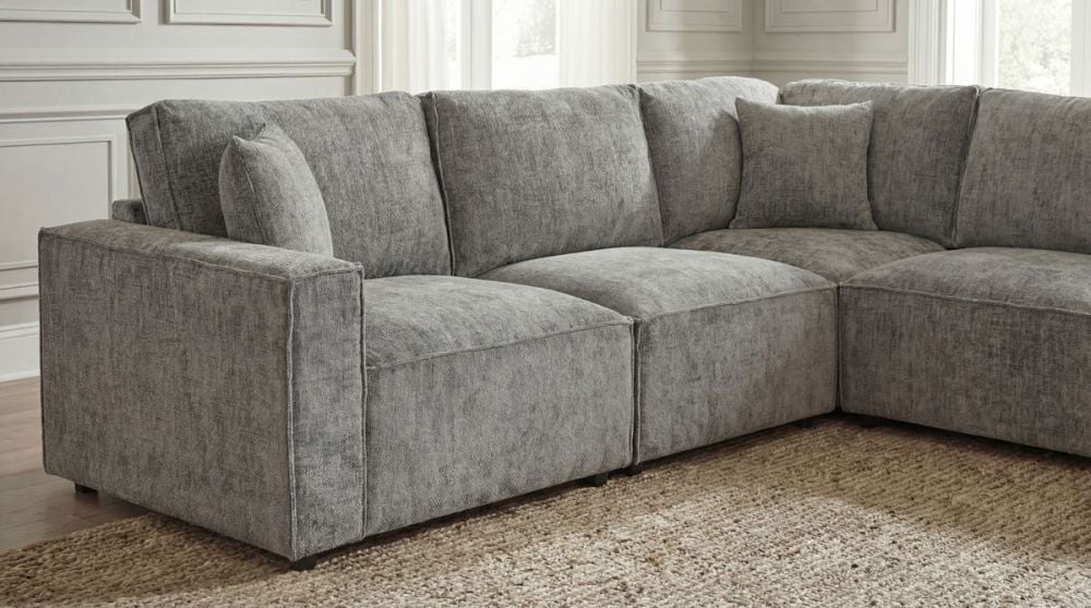 Urban 6 Seater Corner Chaise Lounge Suite - Licorice