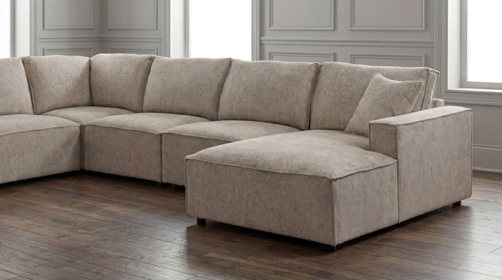 Urban 6 Seater Corner Chaise Lounge Suite - Slate