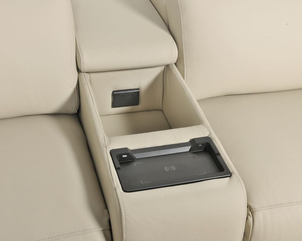 Vetro 5 Seater Corner Recliner Suite - Beige