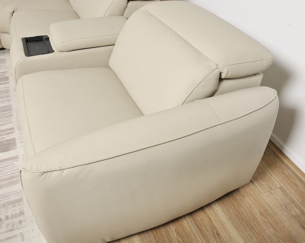 Vetro 5 Seater Corner Recliner Suite - Beige