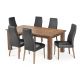 Lawson 1900 Table + 6 Black Miami Dining Chairs