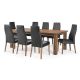 Lawson 2250 Table + 8 Black Miami Dining Chairs