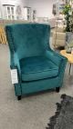 Clearance - Peyton High Back Armchair Ocean Teal
