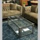 Amara Rectangle Coffee Table - Silver