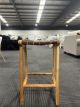 Clearance - London Counter Stool Natural Brown Leather Weave