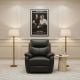 Cairo Electric Recliner Armchair - Black Leather