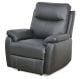 Cairo Manual Recliner Armchair - Black Leather