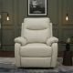 Cairo Manual Recliner Armchair - Light Grey Leather