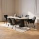 Capri 2200 Dining Table + 6 Vincent Chairs - Black