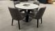Clearance - Sienna 1100 Round Dining Table 4x Brussels Dining Chairs