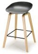 Hay Bar Stool - Oak Timber - Black Seat