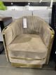 Clearance - Bellamy Beige Velvet  Armchair
