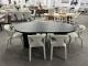 Clearance - Ripple 2100 Black Dining Table  + 6x Diego Dining Chairs - Grey