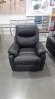 Clearance - Cairo Manual Recliner Armchair - Black Leather