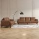 Jersey 2.5 + 3.5 Seater Sofa Suite - Vintage Chocolate Leather
