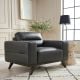 Matera Armchair - Black Leather