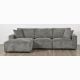 Urban 3 Seater Chaise Sofa - LAF Chaise - Licorice