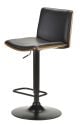 Odessa Barstool - Black PU - Walnut Timber