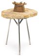 Petrified 490 Side Table Medium - Stainless Leg