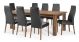 Lawson 2250 Table + 8 Black Miami Dining Chairs