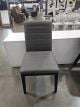 Clearance - Derwent Dining Chair - Grey PU - Black Leg
