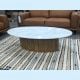 Alexis 1400 Oval Coffee Table - Marble Top - Natural