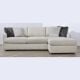 Bishop 3 Seater Chaise - Beige Fabric