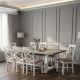 Byron Bay 2400 Dining Table + 8 White Paris Timber Dining Chairs